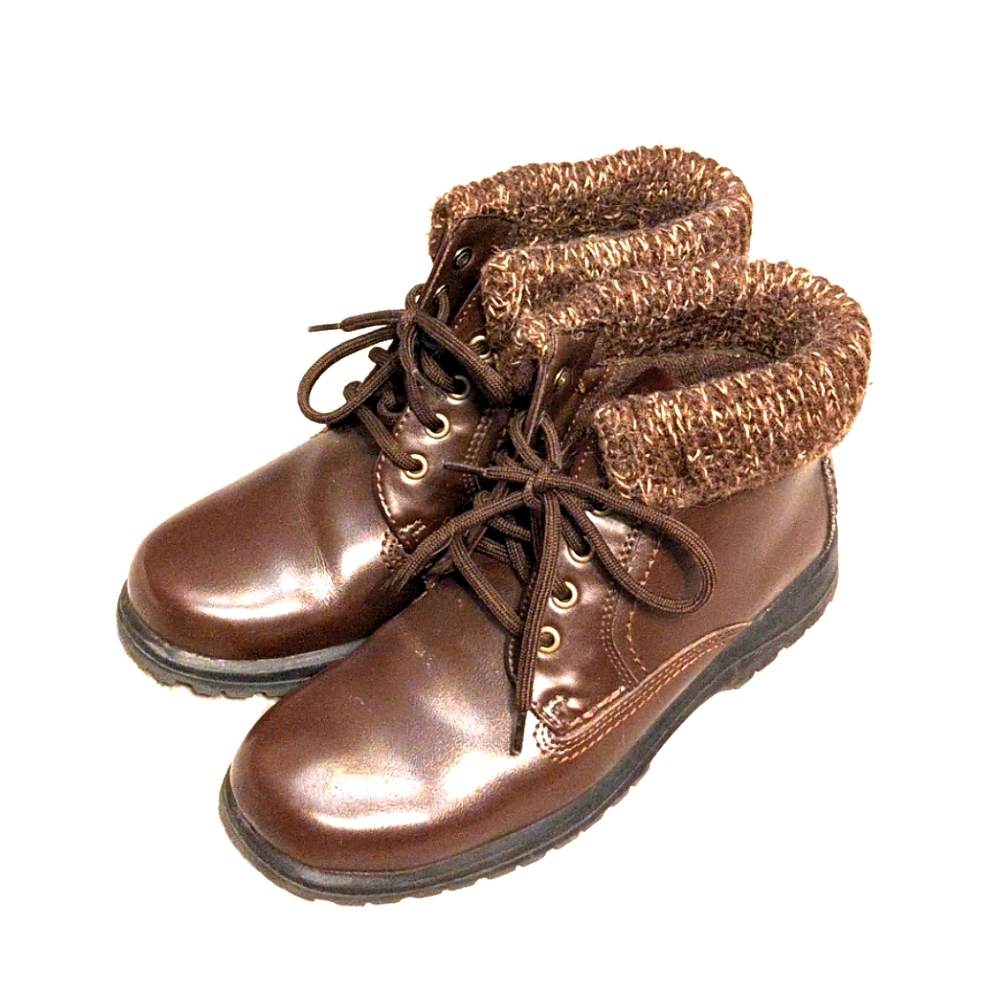 90s Brown Hiking Style Booties Size 6.5